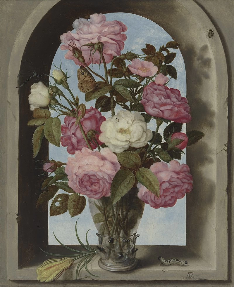 Bouquet con rose in una finestra ad arco - Marie and Eijk van Otterloo Collection Courtesy Museum of Fine Arts, Boston